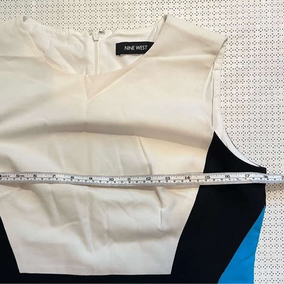SALE !!!!Nine West Blue White Color Dress Size 6 - Picture 5 of 10